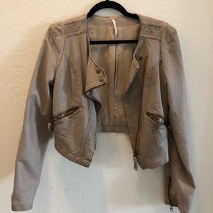 Free People Faux Leather Moto Jacket